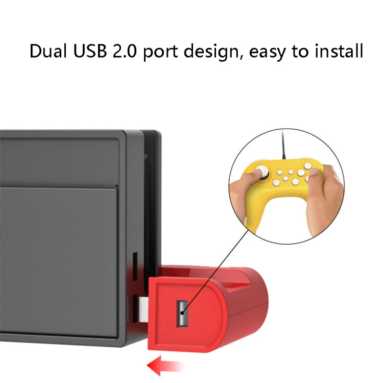 DOBE TNS-0122 4 In 1 Gamepad Charging Dock For Switch OLED(Red Black) - free shipping - PMC Jewellery - Order now!