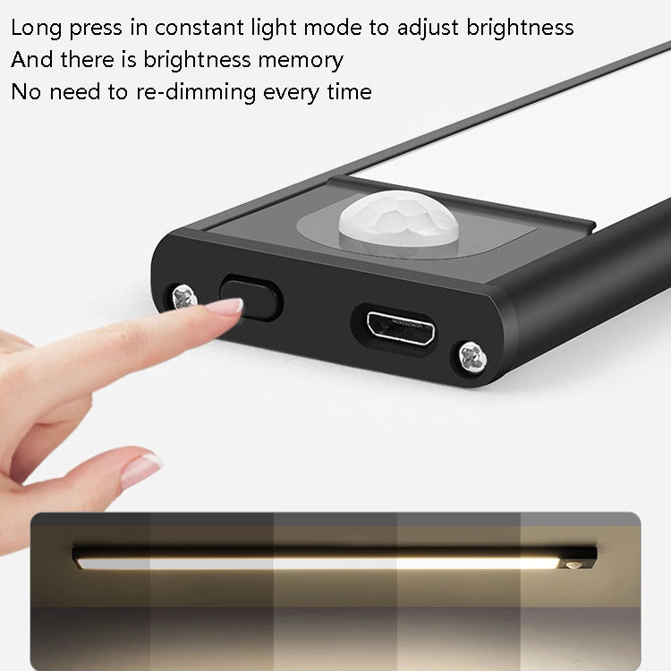 Intelligent Automatic Human Body Induction Wireless LED Lamp 80cm(Silver + Warm Light) - Sensor LED Lights by PMc TechLife | Online Shopping South Africa | PMc TechLife | Buy Now Pay Later Mobicred