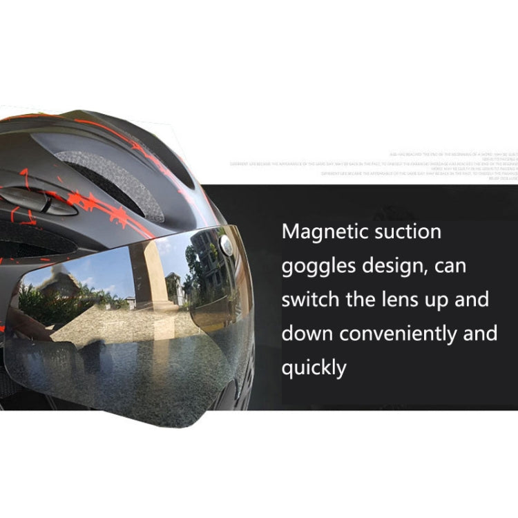 RZ285 Bicycle Outdoor Riding Helmet With Goggles(Black Green) - Protective Helmet & Masks by PMC Jewellery | Online Shopping South Africa | PMC Jewellery | Buy Now Pay Later Mobicred