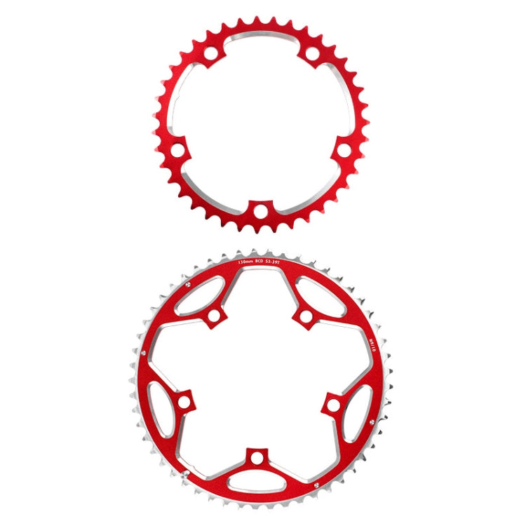 WEST BIKING 2-Piece 53t-39t Road Bike Aluminum Alloy Gear(Red) - free shipping - PMc TechLife - Order now!