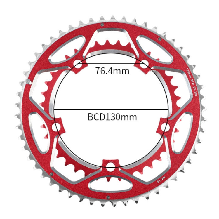WEST BIKING 2-Piece 53t-39t Road Bike Aluminum Alloy Gear(Red) - free shipping - PMc TechLife - Order now!