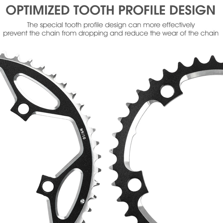 WEST BIKING 2-Piece 53t-39t Road Bike Aluminum Alloy Gear(Black) - free shipping - PMc TechLife - Order now!