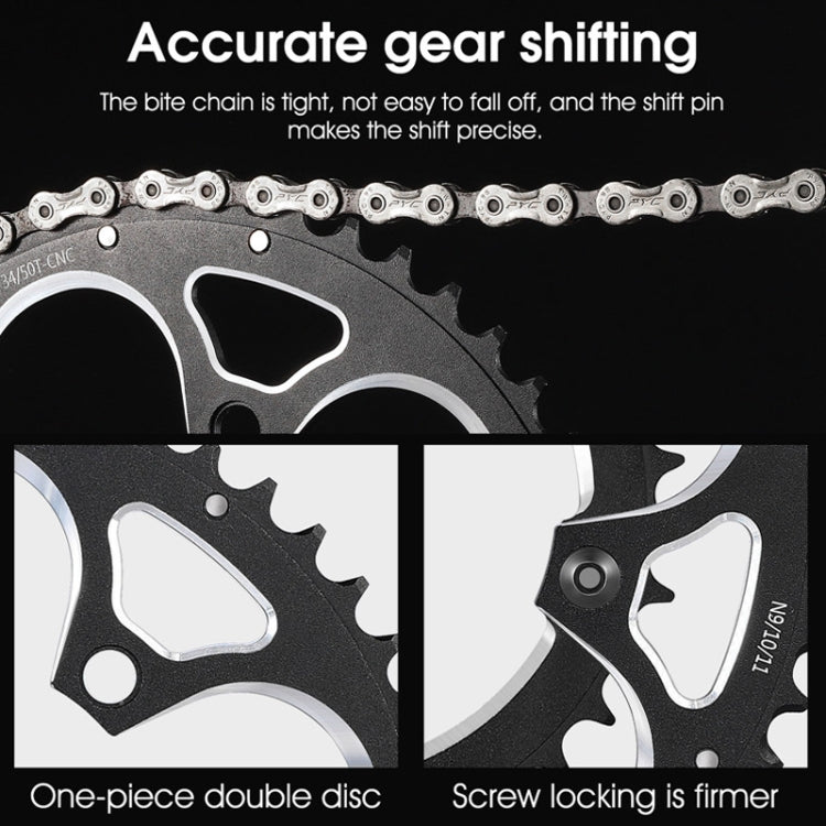 WEST BIKING 34T-50T Road Bike Racing Folding Chainwheel(Black) - free shipping - PMc TechLife - Order now!