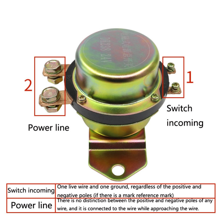 Automobile Electromagnetic Power Switch, Rated voltage: 24V (Silver) - Car Switches by PMC Jewellery | Online Shopping South Africa | PMC Jewellery | Buy Now Pay Later Mobicred