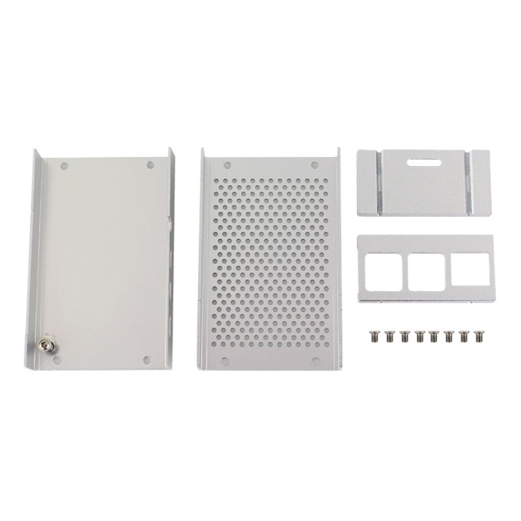 Aluminum Alloy Shell Grid Cooling Box For Raspberry Pi 3 Model B Pi 2/B + Black with Fan - Raspberry Pi Accessories by PMC TechLife | Online Shopping South Africa | PMC TechLife | Buy Now Pay Later Mobicred