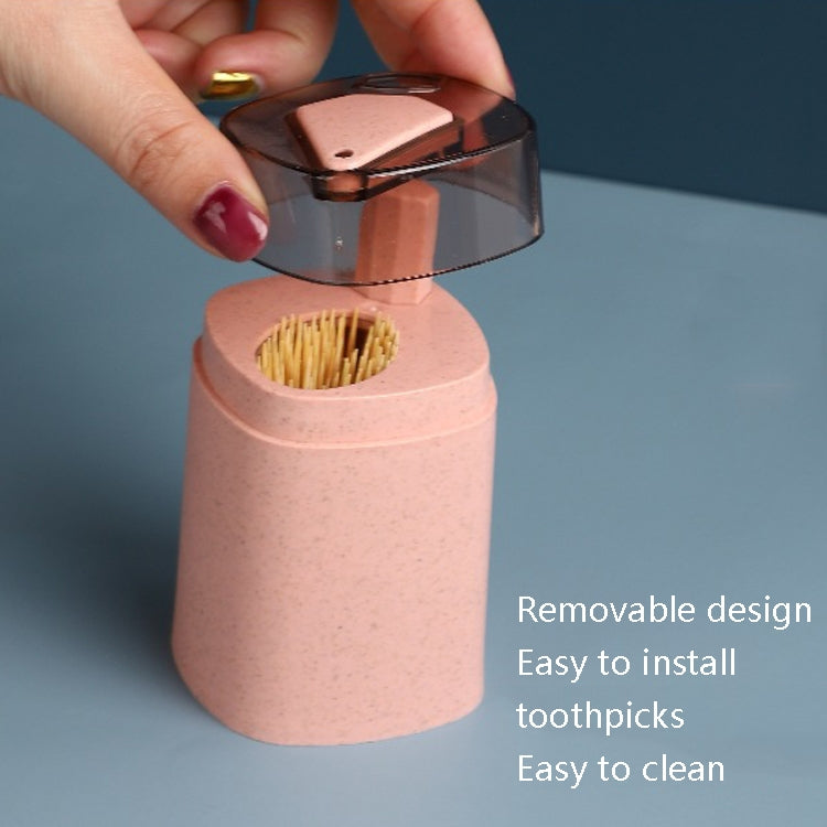 MS-263 Press Toothpick Box Kitchen Gadget(Wheat Pink) - Toothpick Boxes by PMC TechLife | Online Shopping South Africa | PMC TechLife | Buy Now Pay Later Mobicred