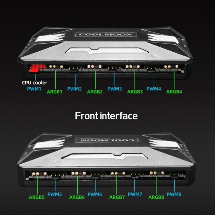 COOLMOON CM-MPAC PWM 5V ARGB Cooling Fan Remote Control For PC Case Chassis, Style: 3 in 1 Controller (Black) - Others by COOLMOON | Online Shopping South Africa | PMC Jewellery | Buy Now Pay Later Mobicred