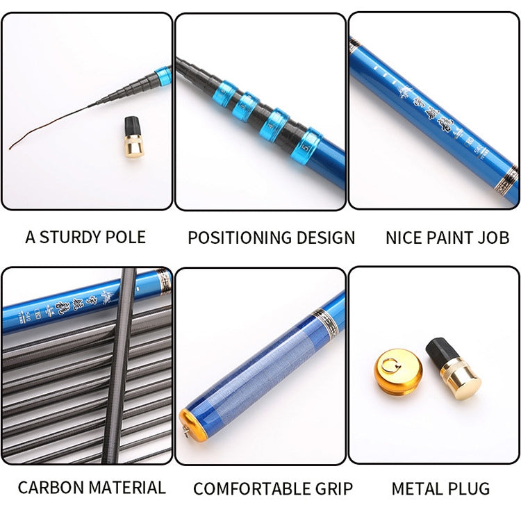 Carbon Short Section Fishing Rod Short Section Positioning Handle Rod, Length: 3.6m(Yellow) - Fishing Rods & Accessories by PMC TechLife | Online Shopping South Africa | PMC TechLife | Buy Now Pay Later Mobicred