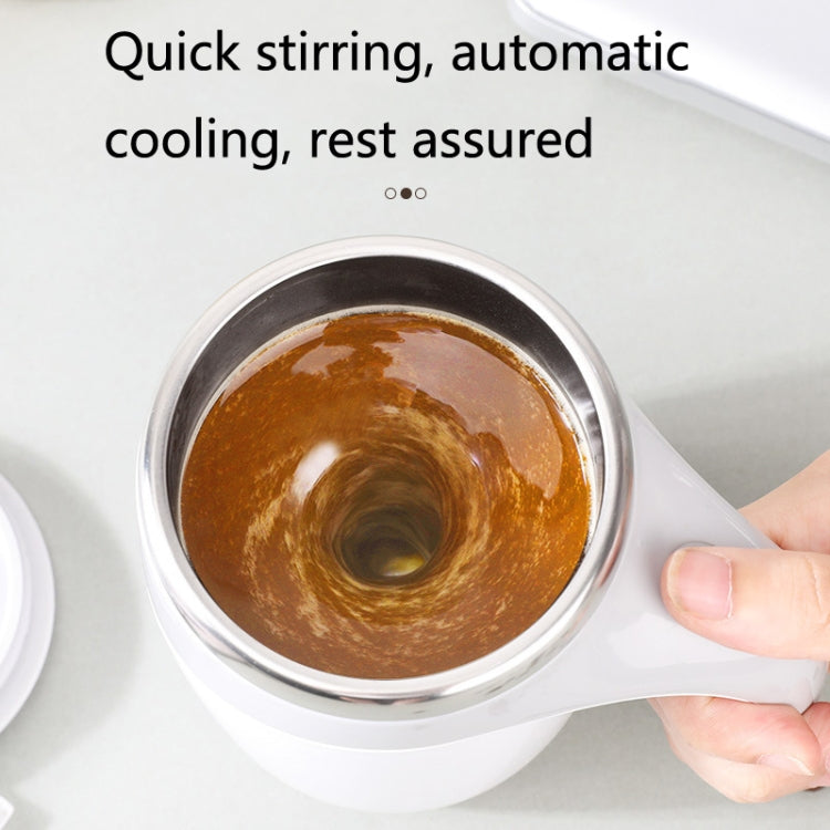 A223 Stainless Steel Automatic Magnetized Coffee Mixing Cup(White) - free shipping - PMC TechLife - Order now!