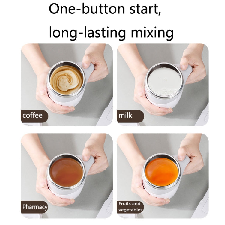 A223 Stainless Steel Automatic Magnetized Coffee Mixing Cup(White) - free shipping - PMC TechLife - Order now!