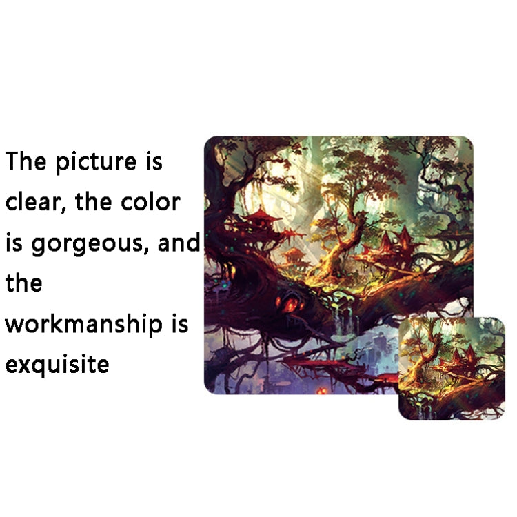 Hand-Painted Fantasy Pattern Mouse Pad, Size: 300 x 800 x 5mm Seaming(2 Silhouettes) - Mouse Pads by PMC TechLife | Online Shopping South Africa | PMC TechLife | Buy Now Pay Later Mobicred