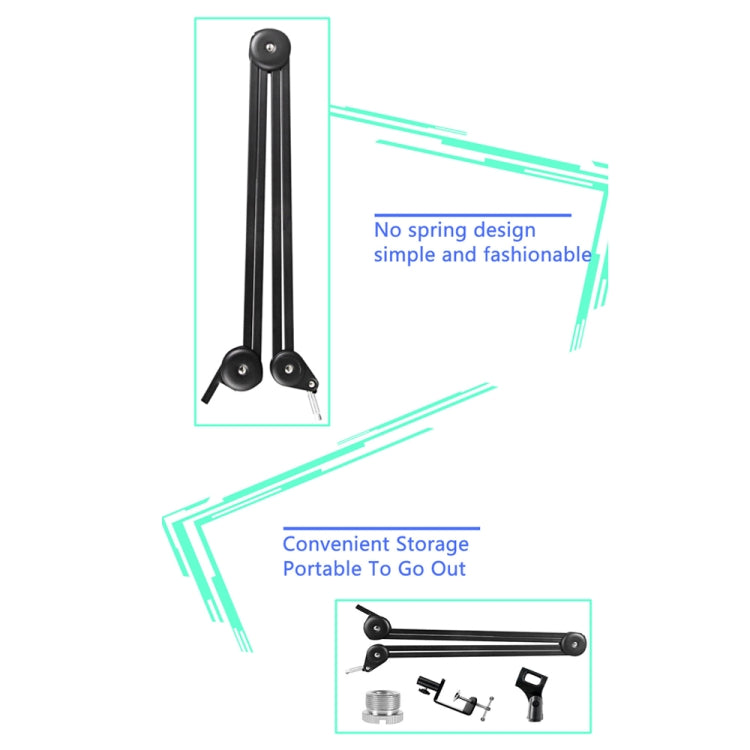 Microphone Desktop Cantilever Stent 360 Degree Rotating Bracket(GAZ-40 W) - Stand by PMC TechLife | Online Shopping South Africa | PMC TechLife | Buy Now Pay Later Mobicred