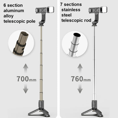 Mini Selfie Stick Integrated Multifunctional Bluetooth Selfie, Specification: Q10S 70cm With Fill Light - Selfie Sticks by PMC Jewellery | Online Shopping South Africa | PMC Jewellery | Buy Now Pay Later Mobicred