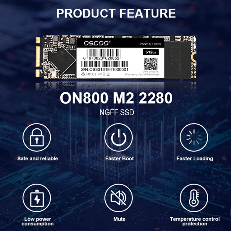 OSCOO ON800 M2 2280 Laptop Desktop Solid State Drive, Capacity: 128GB - Solid State Drives by OSCOO | Online Shopping South Africa | PMC Jewellery | Buy Now Pay Later Mobicred