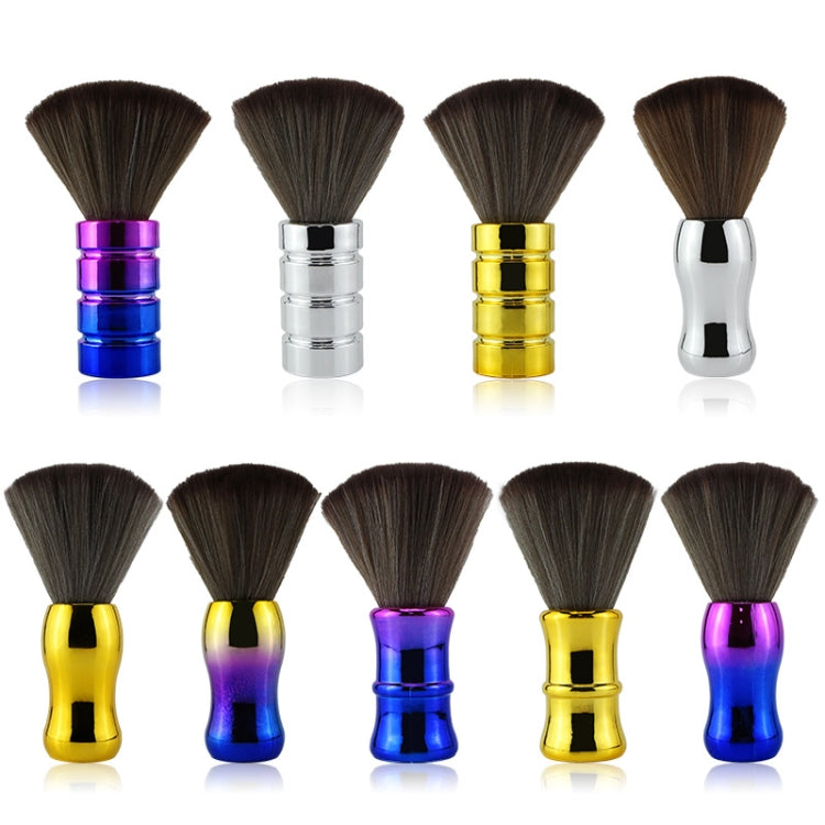 Electroplating Broken Hair Brush Haircut Neck Cleaning Brush( Round Handle Gradient Yellow Purple) - free shipping - PMC TechLife - Order now!