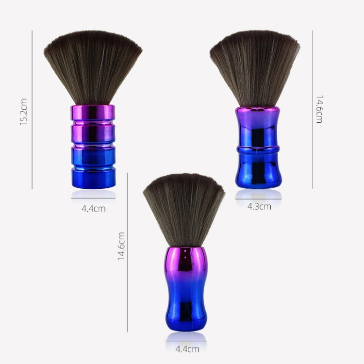 Electroplating Broken Hair Brush Haircut Neck Cleaning Brush( Round Handle Gradient Yellow) - free shipping - PMC TechLife - Order now!