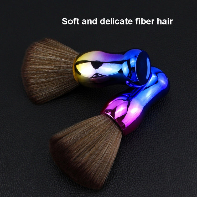 Electroplating Broken Hair Brush Haircut Neck Cleaning Brush( Round Handle Gradient Yellow Purple) - free shipping - PMC TechLife - Order now!