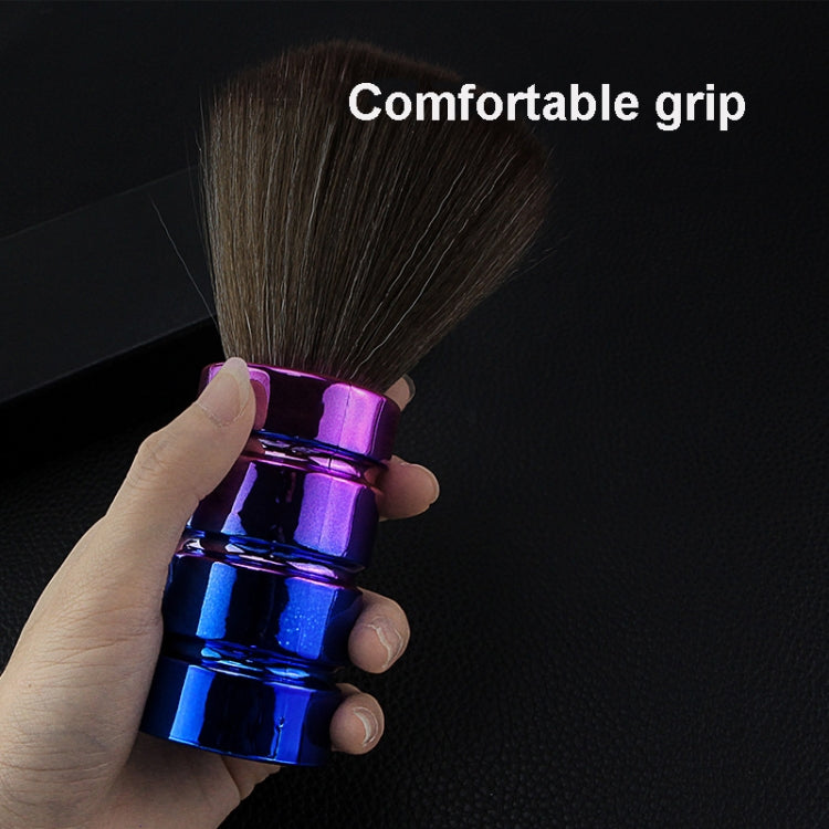 Electroplating Broken Hair Brush Haircut Neck Cleaning Brush( Round Handle Gradient Yellow) - free shipping - PMC TechLife - Order now!