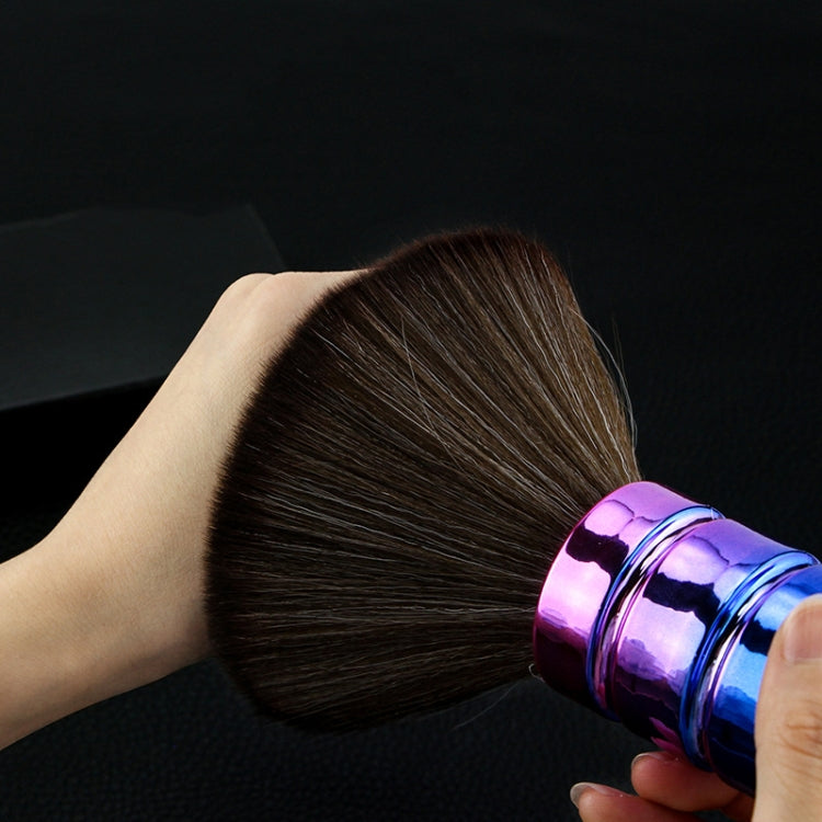 Electroplating Broken Hair Brush Haircut Neck Cleaning Brush( Round Handle Gradient Yellow) - free shipping - PMC TechLife - Order now!