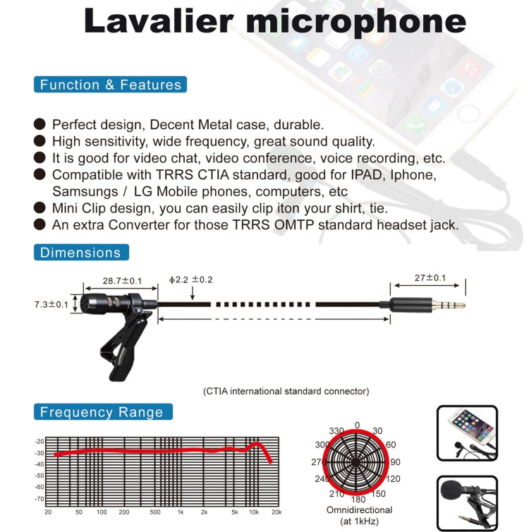 GAM-140 Mobile Phone Recording Collar Microphone(Black) - Microphone by PMC Jewellery | Online Shopping South Africa | PMC Jewellery