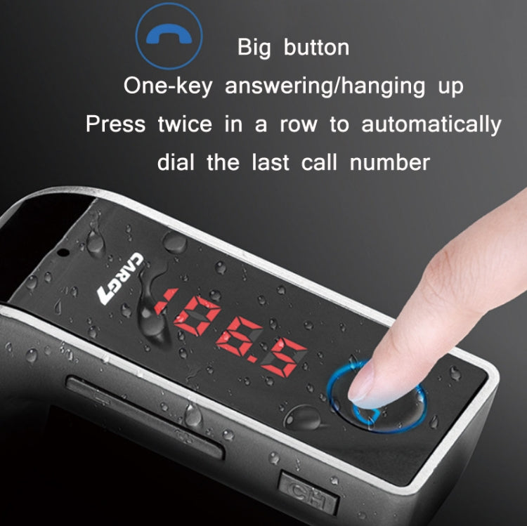 G7 Car Hands-Free Bluetooth FM Player MP3(Silver) - Bluetooth Car Kits by PMC TechLife | Online Shopping South Africa | PMC TechLife | Buy Now Pay Later Mobicred