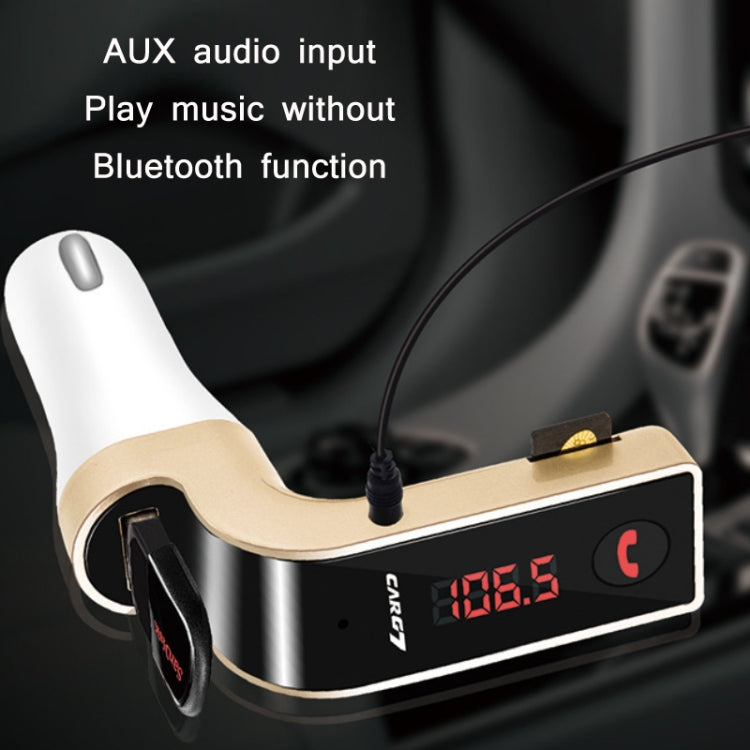 G7 Car Hands-Free Bluetooth FM Player MP3(Silver) - Bluetooth Car Kits by PMC TechLife | Online Shopping South Africa | PMC TechLife | Buy Now Pay Later Mobicred