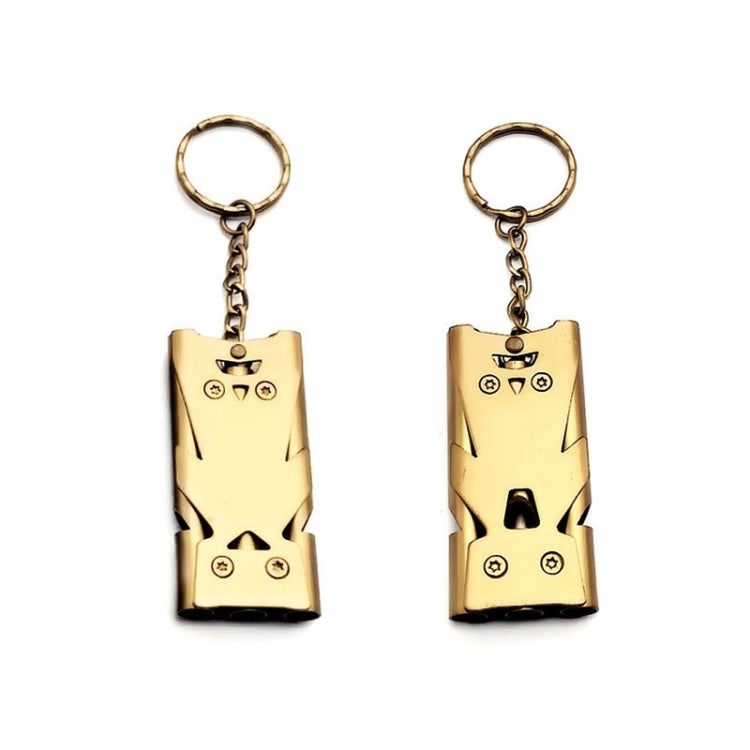 Outdoor High Decibel Stainless Steel Three-Tube Survival Rescue Whistle(Gold) - Emergency Tools by PMC TechLife | Online Shopping South Africa | PMC TechLife | Buy Now Pay Later Mobicred