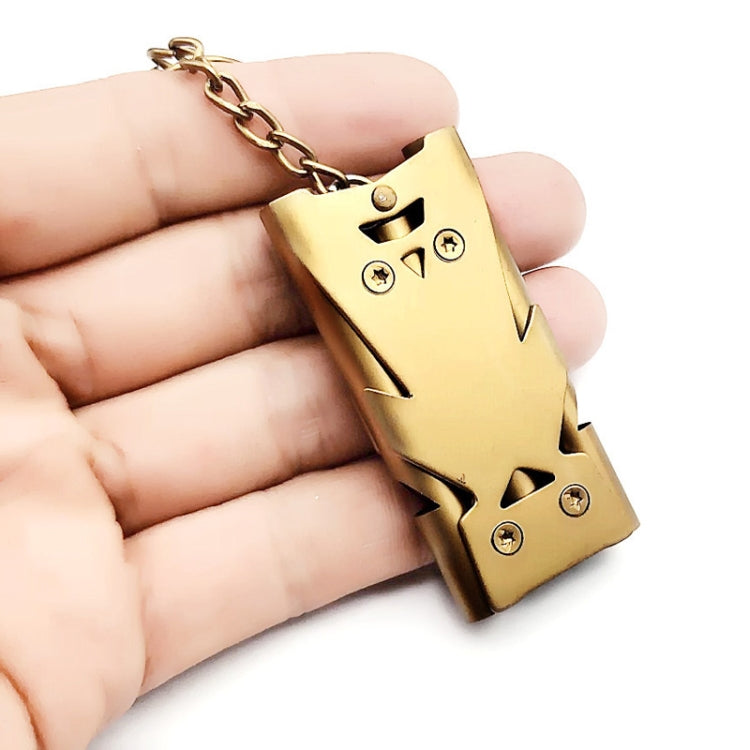 Outdoor High Decibel Stainless Steel Three-Tube Survival Rescue Whistle(Gold) - Emergency Tools by PMC TechLife | Online Shopping South Africa | PMC TechLife | Buy Now Pay Later Mobicred