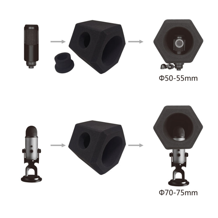 TEYUN Small Microphone Recording Noise Reduction Soundproof Cover - Windshield by TEYUN | Online Shopping South Africa | PMC Jewellery | Buy Now Pay Later Mobicred