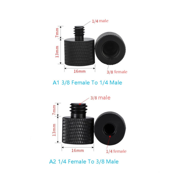 10 PCS Screw Adapter 1/4 Female to 3/8 Male Screw (Blue) - free shipping - PMC TechLife - Order now!
