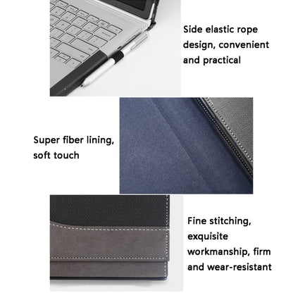 PU Leather Laptop Protective Sleeve For Microsoft Surface Book 3 13.5 inches(Gentleman Gray) - Other by PMC Jewellery | Online Shopping South Africa | PMC Jewellery | Buy Now Pay Later Mobicred