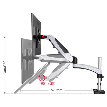 Gibbon Mounts Desktop Lifting Rotating Computer Monitor Stand, Specification Lock Hole Black GM112G - Laptop Stand by Gibbon Mounts | Online Shopping South Africa | PMC Jewellery | Buy Now Pay Later Mobicred