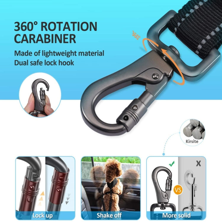 Medium Large Dog Pet Safety Rope Pet Car Seat Belt(Black) - Leashes & Chest Strap by PMC TechLife | Online Shopping South Africa | PMC TechLife