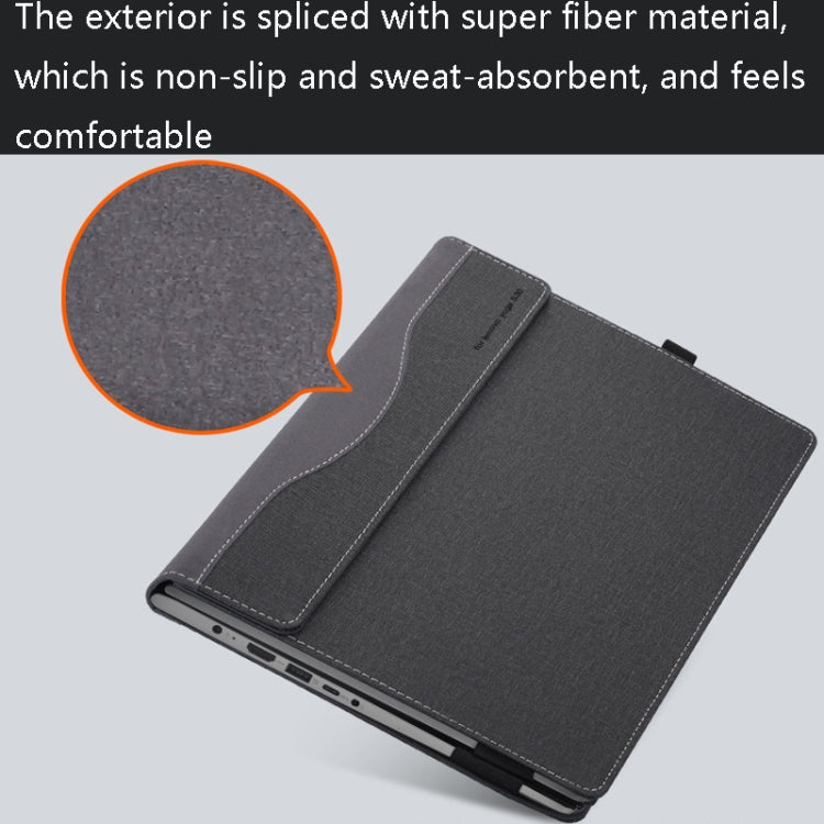 Laptop PU Leather Protective Case For Lenovo Yoga 520-14(Dark Gray) - 14.1 inch by PMC Jewellery | Online Shopping South Africa | PMC Jewellery