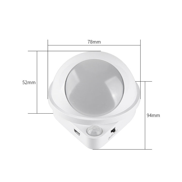 DMK-022PL LED Charge Automatic Stair Night Light(Yellow Light) - Sensor LED Lights by PMC TechLife | Online Shopping South Africa | PMC TechLife | Buy Now Pay Later Mobicred