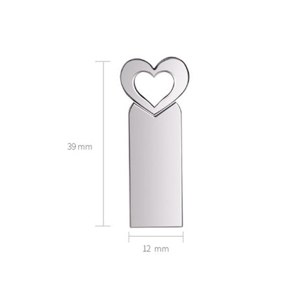 Zshqu2 Heart-Shaped USB 2.0 High Speed Metal USB Flash Drives, Capacity: 128GB(White) - USB Flash Drives by PMC Jewellery | Online Shopping South Africa | PMC Jewellery | Buy Now Pay Later Mobicred