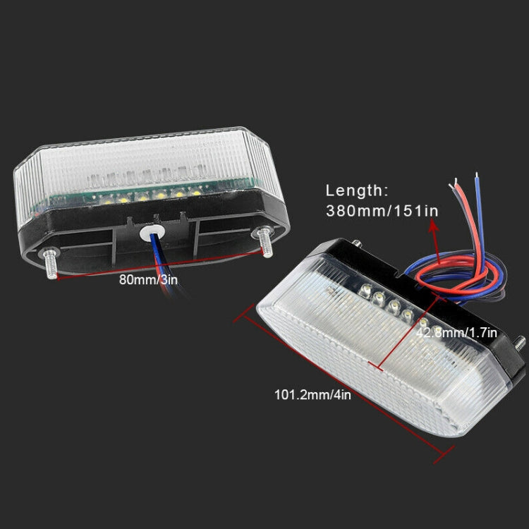 MK-285 Motorcycle LED Taillight Plate Light(Without Stand Black Cover) - Signal Lights by PMC Jewellery | Online Shopping South Africa | PMC Jewellery | Buy Now Pay Later Mobicred