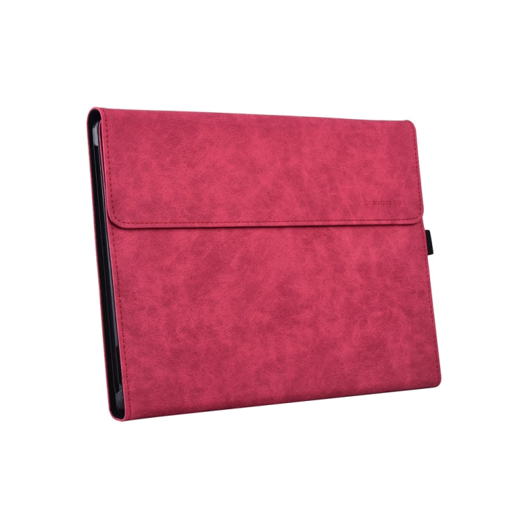 13 inch Leather Tablet Protective Case For Microsoft Surface Pro X, Color: Rose Red - 13.3 inch by PMC Jewellery | Online Shopping South Africa | PMC Jewellery | Buy Now Pay Later Mobicred