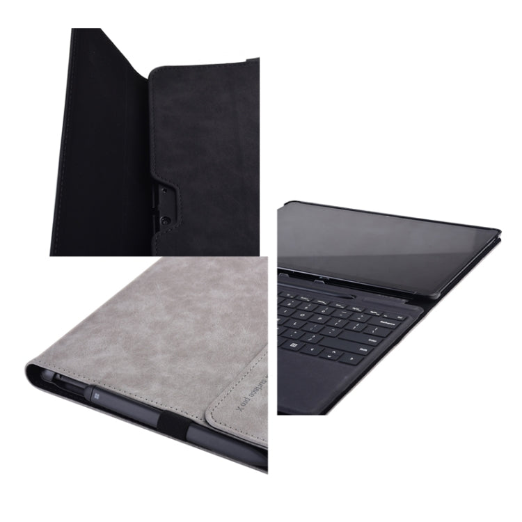 13 inch Leather Tablet Protective Case For Microsoft Surface Pro X, Color: Light Gray - 13.3 inch by PMC Jewellery | Online Shopping South Africa | PMC Jewellery | Buy Now Pay Later Mobicred