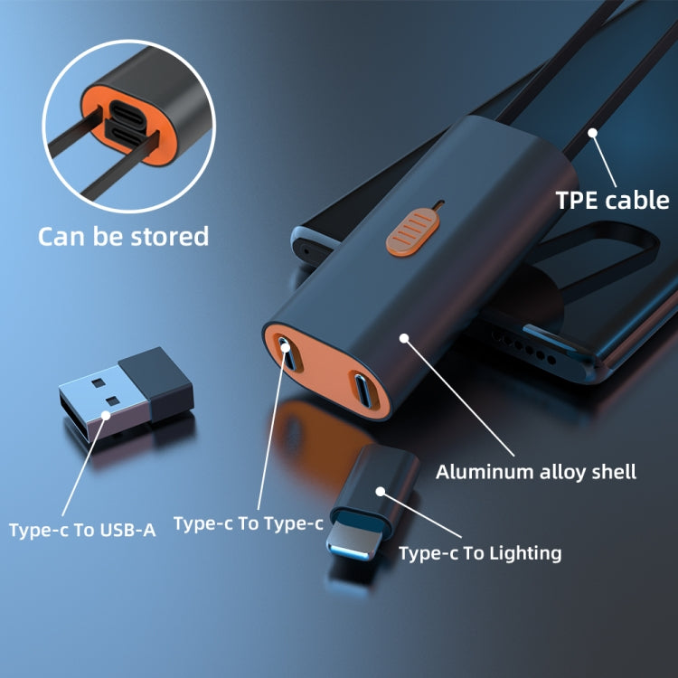 4 in 1 Retractable Fast Charging Data Cable with OTG Adapter Function - Multifunction Cable by PMC Jewellery | Online Shopping South Africa | PMC Jewellery | Buy Now Pay Later Mobicred