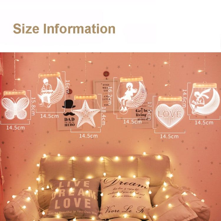 2m Romantic Girl Icicle Lamp Window Decoration Hanging Lamp, Style: Warm White Light + RC - Holiday Lights by PMc TechLife | Online Shopping South Africa | PMc TechLife | Buy Now Pay Later Mobicred