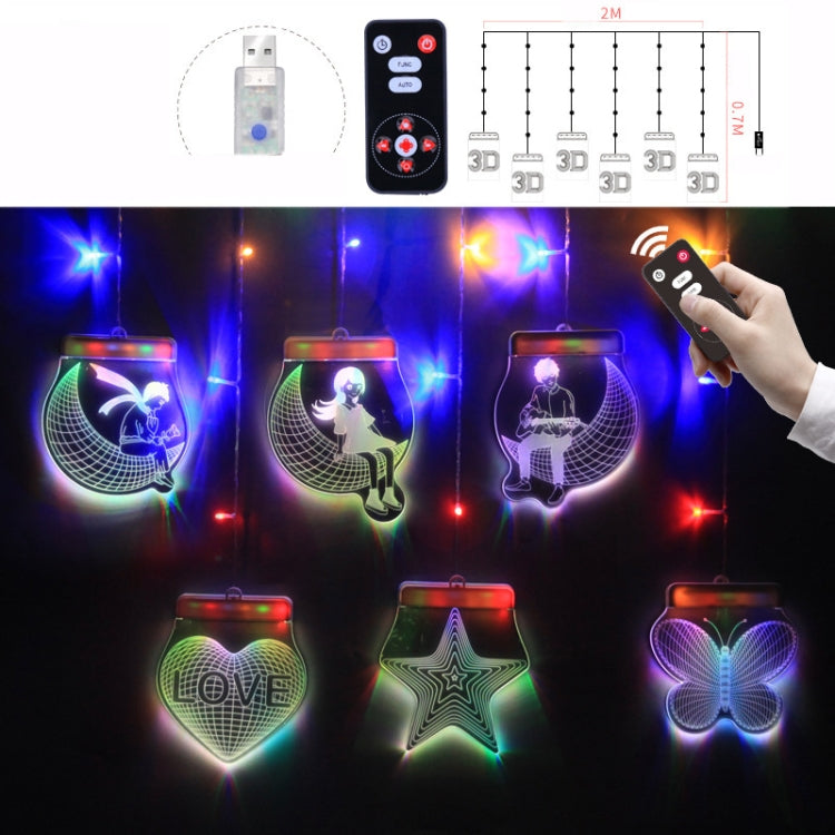 2m Romantic Girl Icicle Lamp Window Decoration Hanging Lamp, Style: Colorful Light + RC - Holiday Lights by PMc TechLife | Online Shopping South Africa | PMc TechLife | Buy Now Pay Later Mobicred