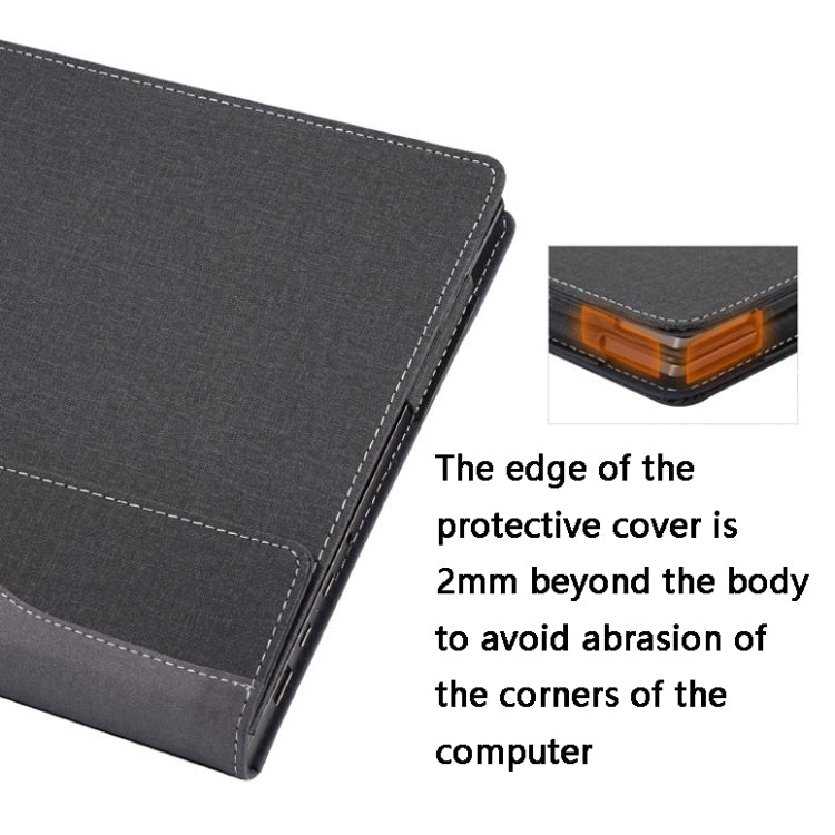 Laptop Leather Anti-Fall Protective Case For Lenovo XiaoXin Pro 14 2021(Gray Cobalt Blue) - 14.1 inch by PMC Jewellery | Online Shopping South Africa | PMC Jewellery | Buy Now Pay Later Mobicred