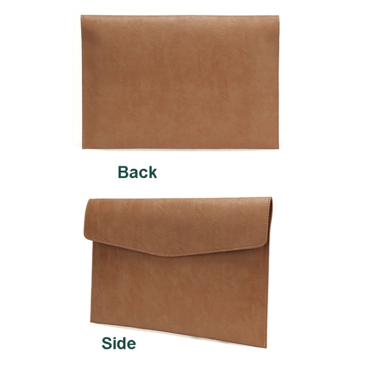 PU Leather Litchi Pattern Sleeve Case For 13.3 Inch Laptop, Style: Liner Bag + Power Bag  (Light Brown) - free shipping - PMC Jewellery - Order now!