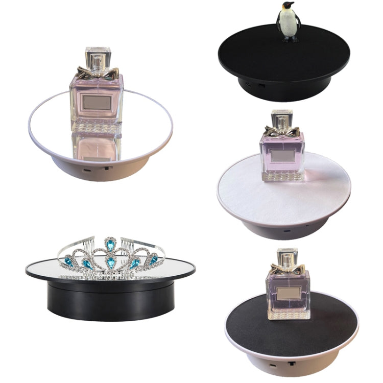 20cmTwo-Way Turntable Display Stand Video Shooting Props Turntable(White   Mirror) -  by PMC TechLife | Online Shopping South Africa | PMC TechLife | Buy Now Pay Later Mobicred