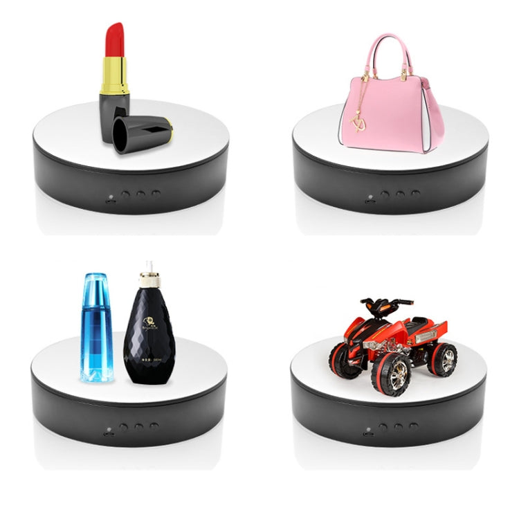 15cm Adjustable Speed Rotating Display Stand Props Turntable(White Velvet) -  by PMC TechLife | Online Shopping South Africa | PMC TechLife | Buy Now Pay Later Mobicred