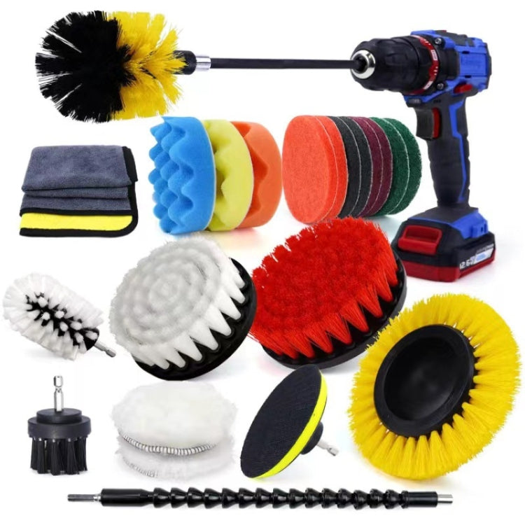 23 PCS / Set Car Tire Slits Multi-Function Cleaning Brush - Car washing supplies by PMC Jewellery | Online Shopping South Africa | PMC Jewellery | Buy Now Pay Later Mobicred