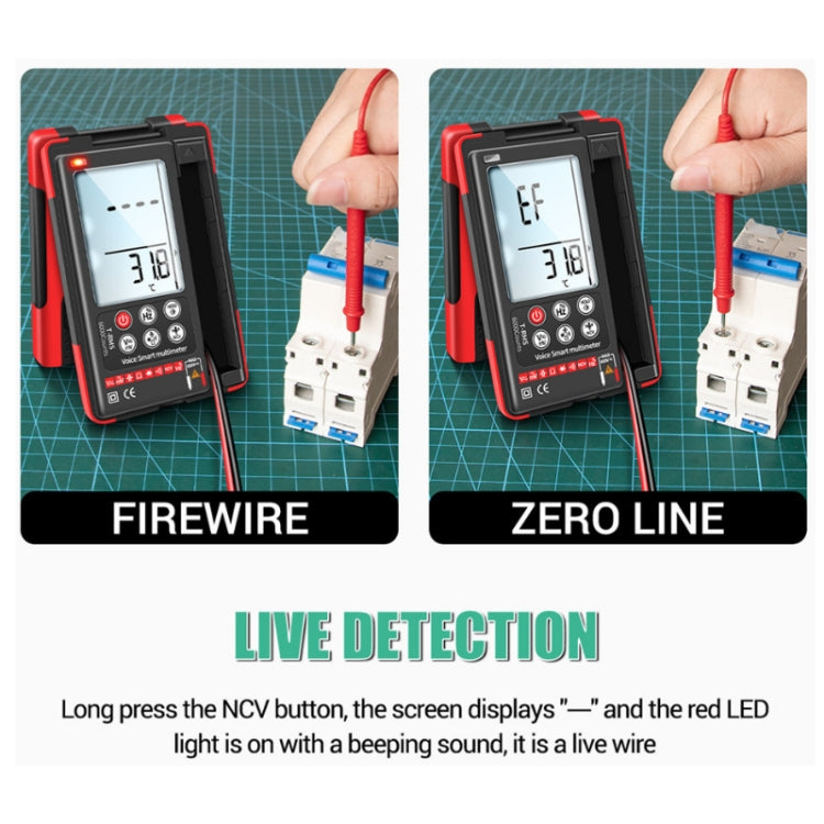 ANENG Automatic Intelligent High Precision Digital Multimeter, Specification: Q60s Voice Control(Red) - Digital Multimeter by ANENG | Online Shopping South Africa | PMC Jewellery | Buy Now Pay Later Mobicred