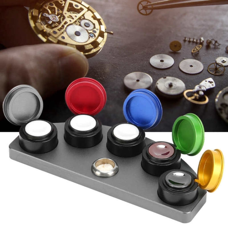 Full Metal Spot Oil Cup Stand  Oiler Watch Repair Tool, Style: Four Oils Cups Colorful - free shipping - PMC TechLife - Order now!