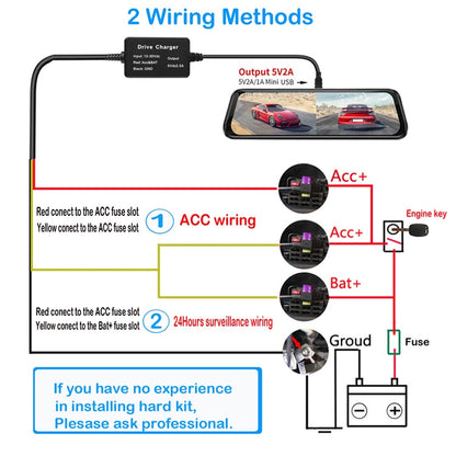 B2168 GPS Tracker 12V/24V to 5V Power Cable, Model: Insurance Sheet Style - Cables & Connectors by PMC Jewellery | Online Shopping South Africa | PMC Jewellery | Buy Now Pay Later Mobicred